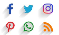 clean set of social media logos